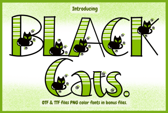 Black Cats: A Quirky Halloween Font for Standout Design