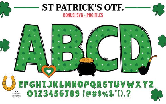 Celebrate St. Patrick's Day with the Shamrock Dot Font