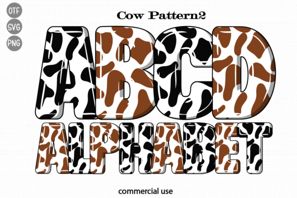 Cow Pattern: A Playful Typeface for Bold, Rustic Designs