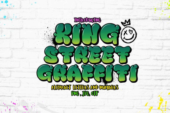 King Street Graffiti: Urban Energy for Your Designs