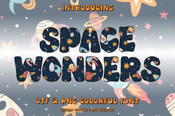 Space Wonders: A Cosmic Color Font for Bold Visuals