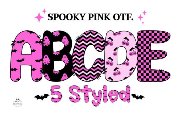 Spookypink Bats: The Playful Display Font for Halloween